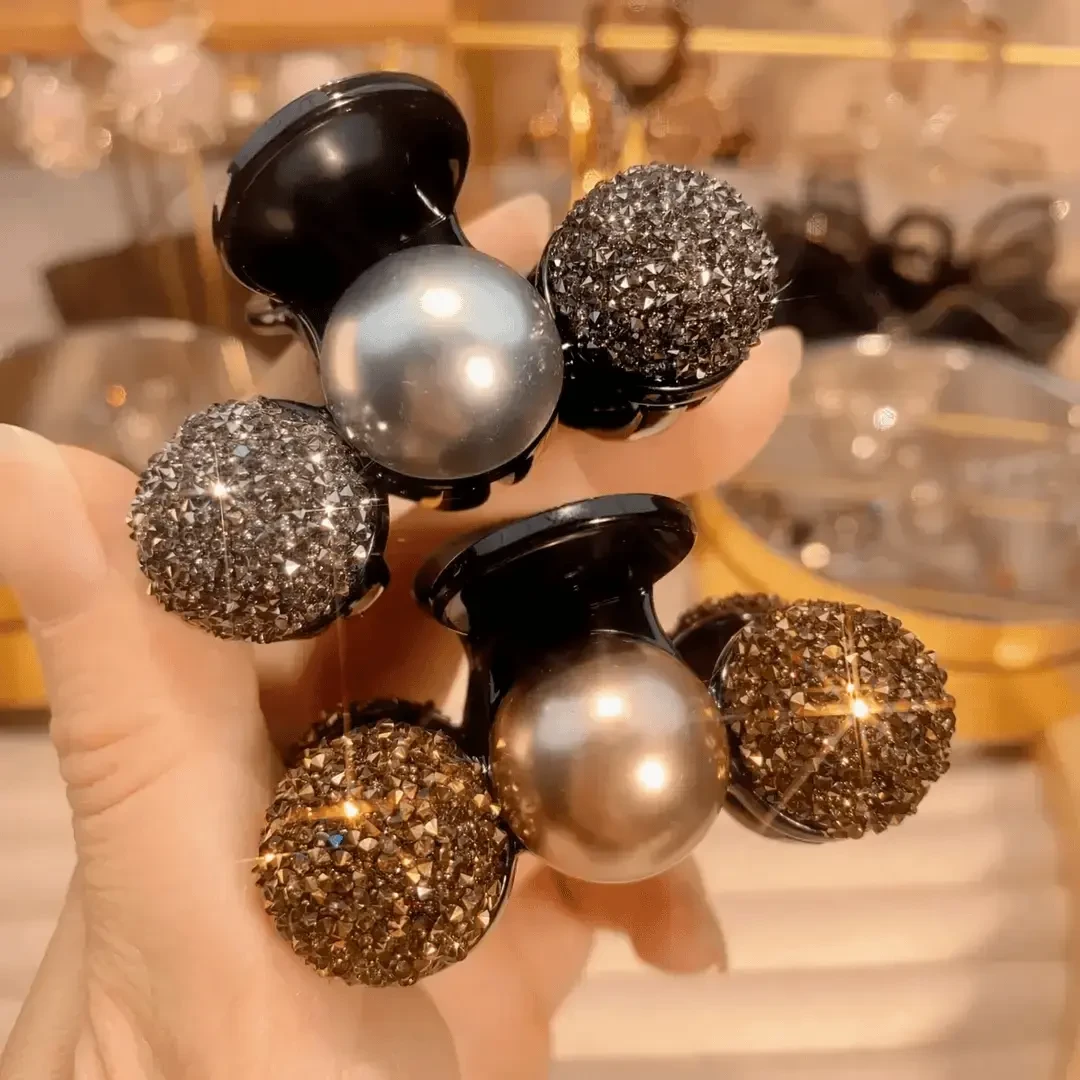 【两个装】轻奢精致珠珠闪锆气质夹子网红刘海小抓夹ins时尚百搭2