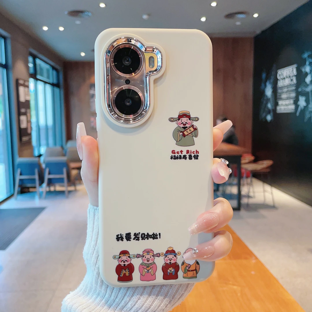 富典我要发财啦苹果15/14/13华为荣耀60小胖墩iPhone11防摔手机壳