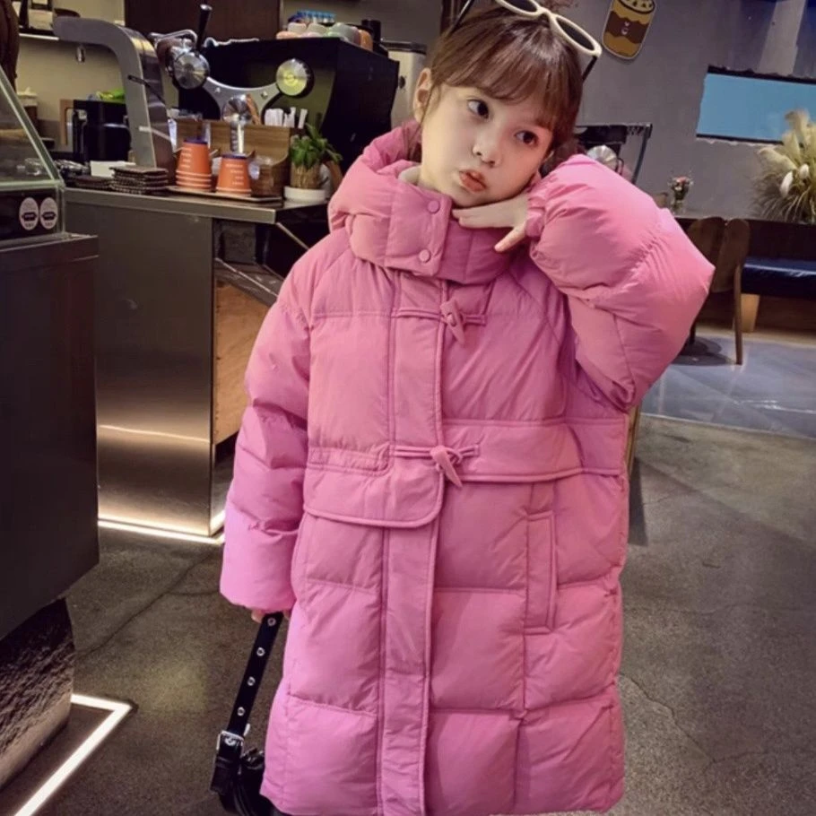 波司澄女童羽绒冬季2023新款中大童保暖韩版羽绒高端长款加