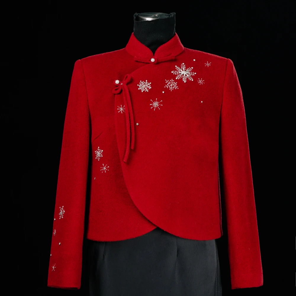 【秒秒款】荷言HEYEN 庆丰年 羊毛新中式上衣百搭旗袍