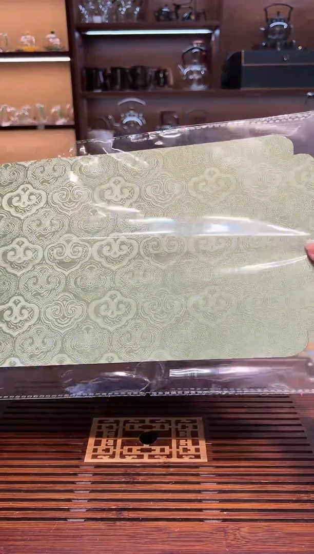 【闪购商品】玻璃茶盏织锦如意茶铺