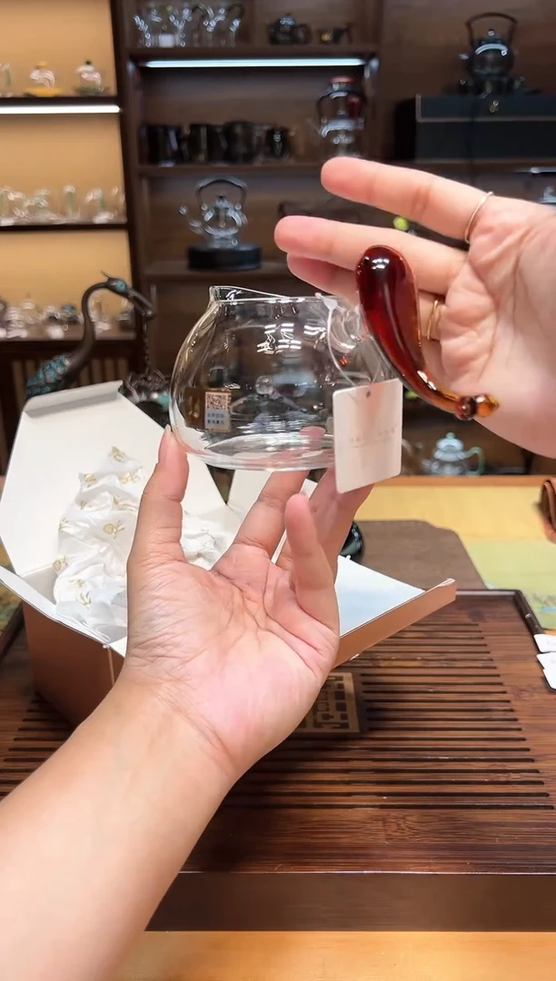【闪购商品】玻璃茶盏安游茶海琥珀色