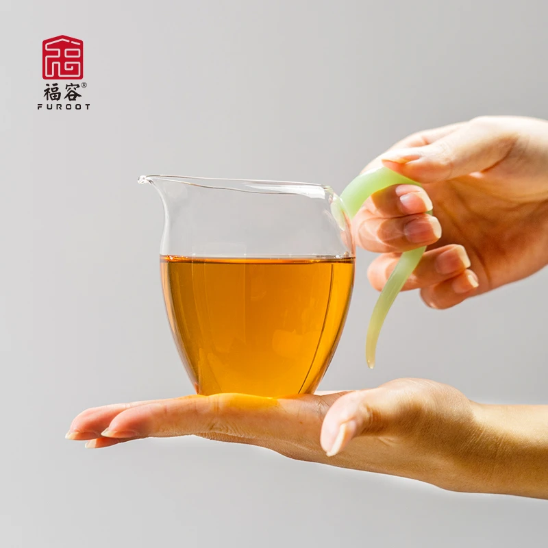 福容雅韵公道杯纯手工家用分茶器高档日式防烫公杯高硼硅耐热茶海