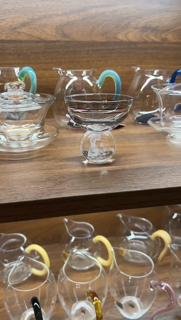 【闪购商品】玻璃茶盏主人杯福虎杯-烟灰色