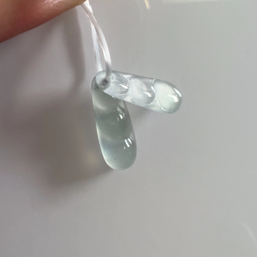 【闪购商品】翡翠耳饰未镶嵌蔚**兜