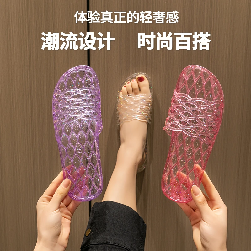 浴室镂空卫生间防臭室外拖鞋女时尚耐脏外穿夏季软底家居百搭防滑