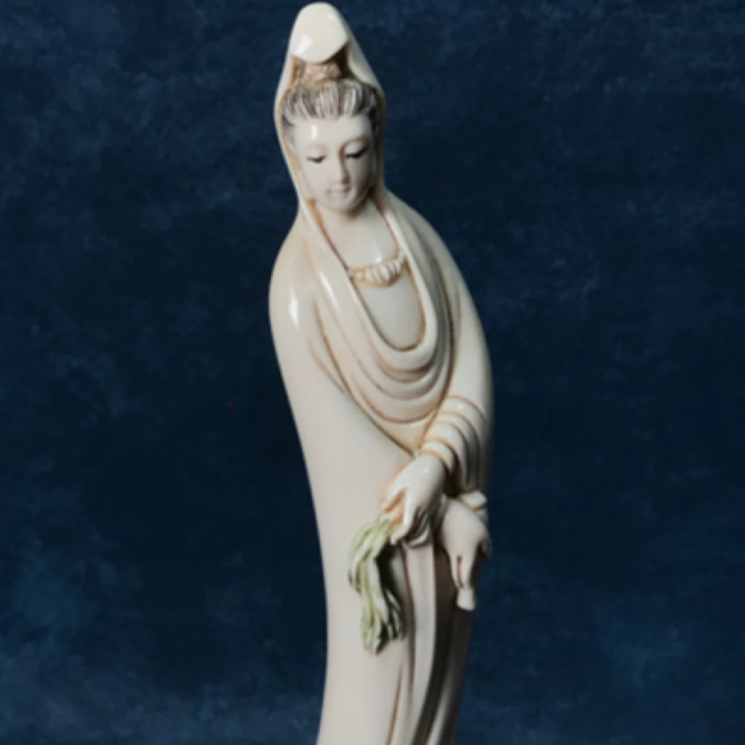 CWX0000松山作品，精雕观音，猛犸象牙，支持全国复检，假一赔四