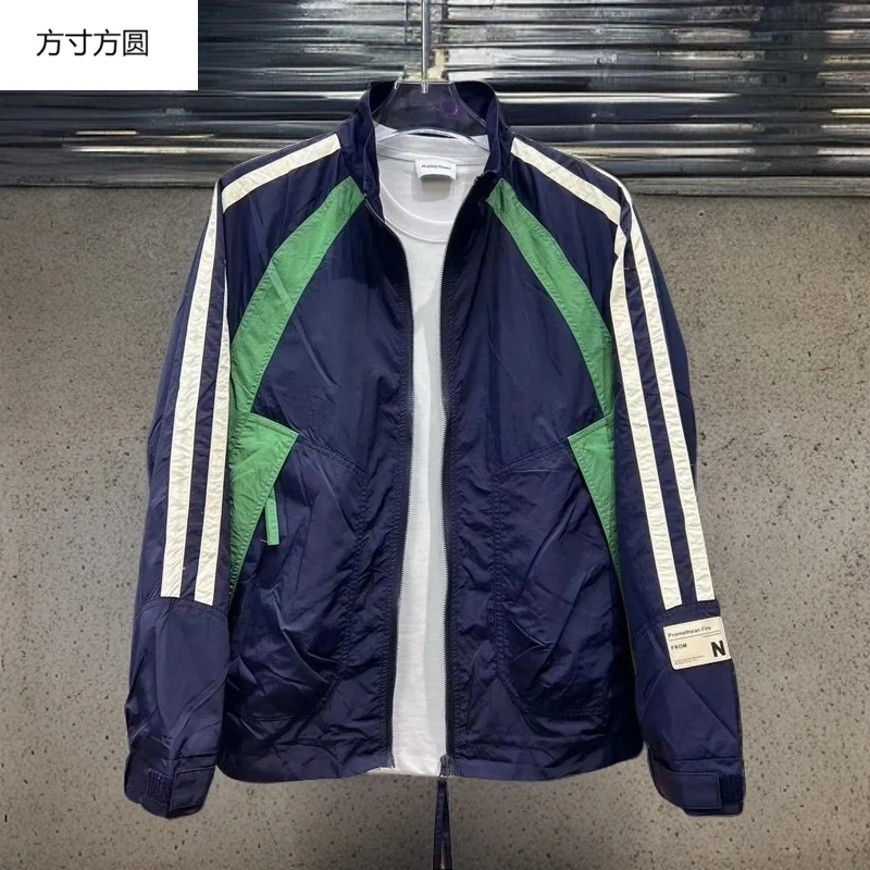 GJ春秋冲锋衣男24新款立领夹克时尚外套男宽松百搭户外上衣服