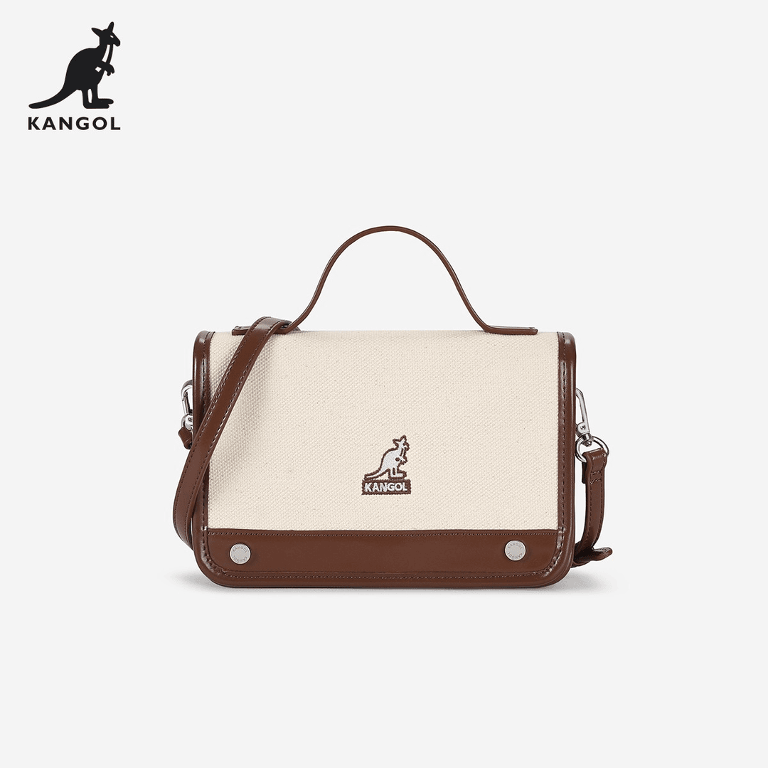 KANGOL小方盒包女学院风邮差手提包甜美ins复古百搭斜挎休闲清凉