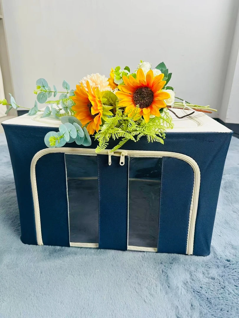 【双窗款】牛津布百纳箱防水大号防潮可折叠储物家用搬家整理箱