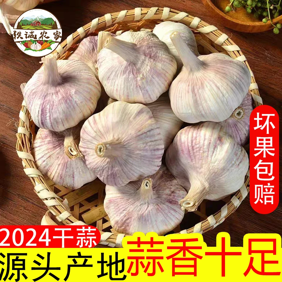 【2024年新干蒜】农家干蒜5斤紫白皮杞县特产干大蒜头1斤2斤3斤9斤