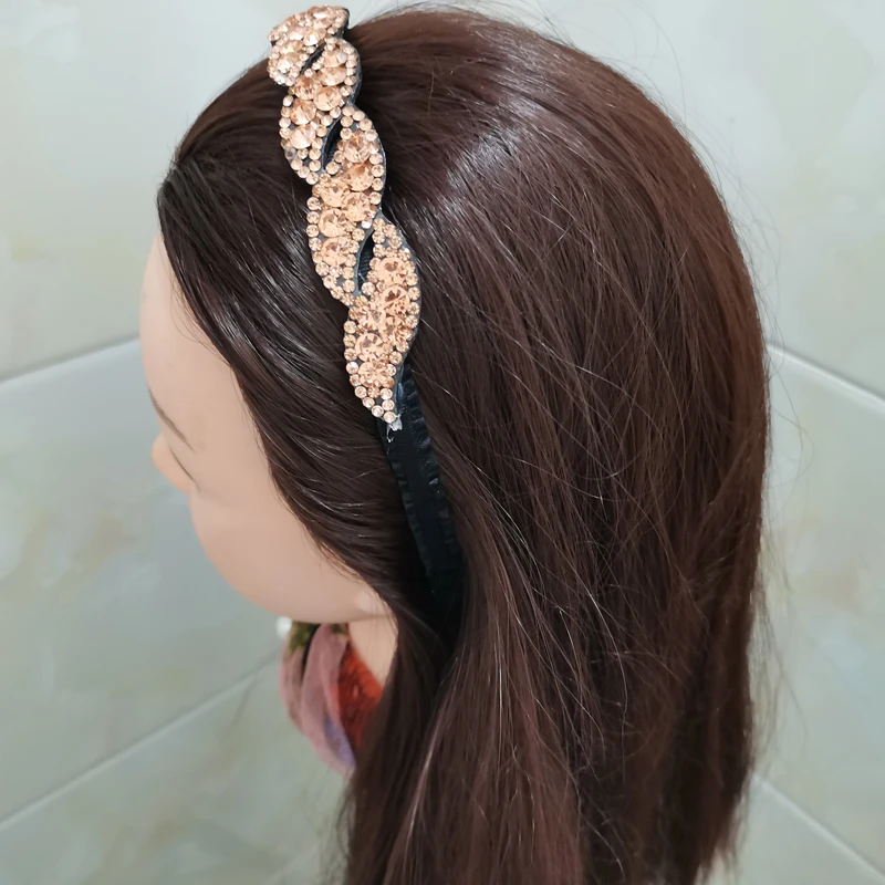 韩版水钻发箍发卡水晶头箍宽边压碎发带齿防滑百搭网红气质成人