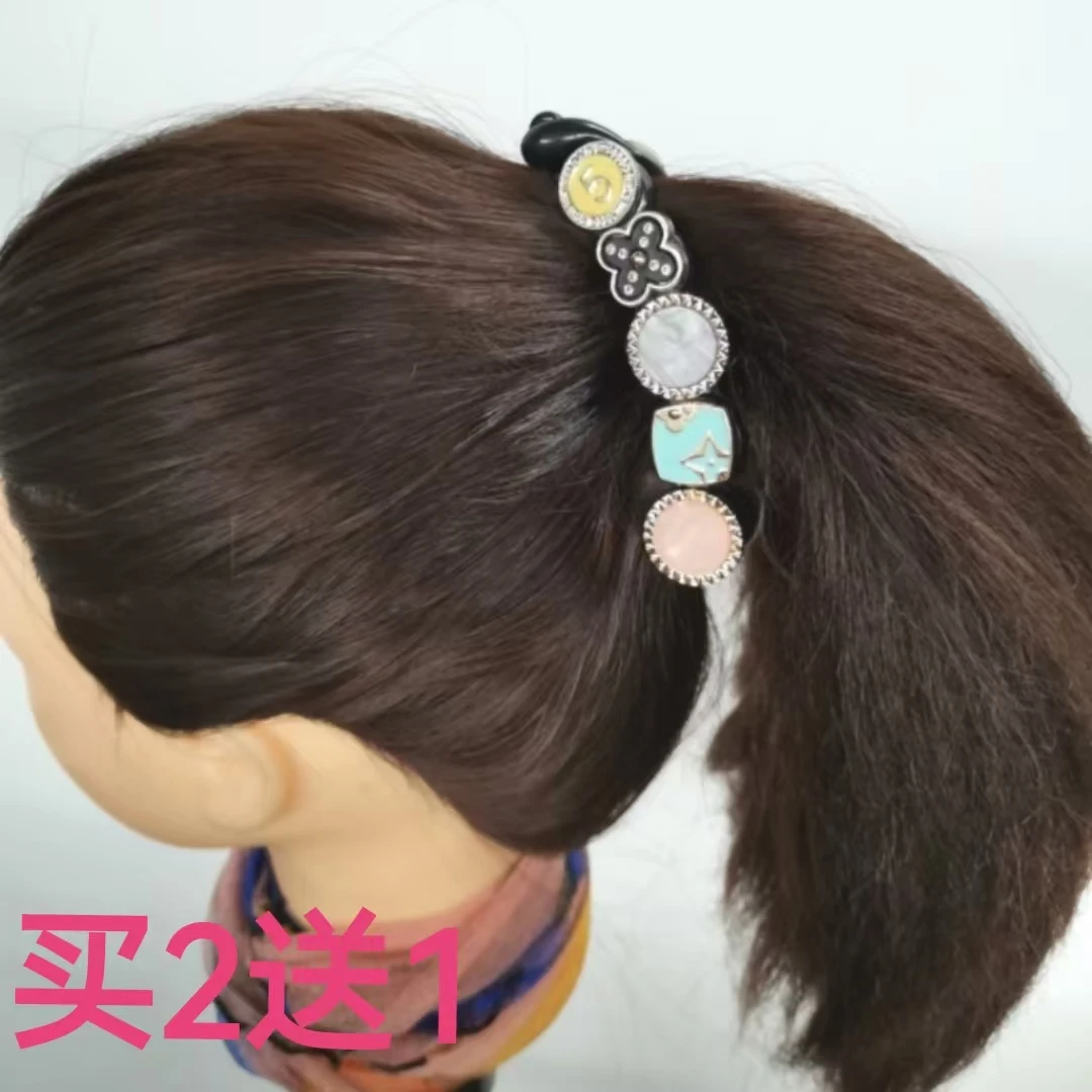 头饰香蕉夹竖夹发饰百搭优雅抓夹成人女防滑扭夹水钻发夹马尾发卡