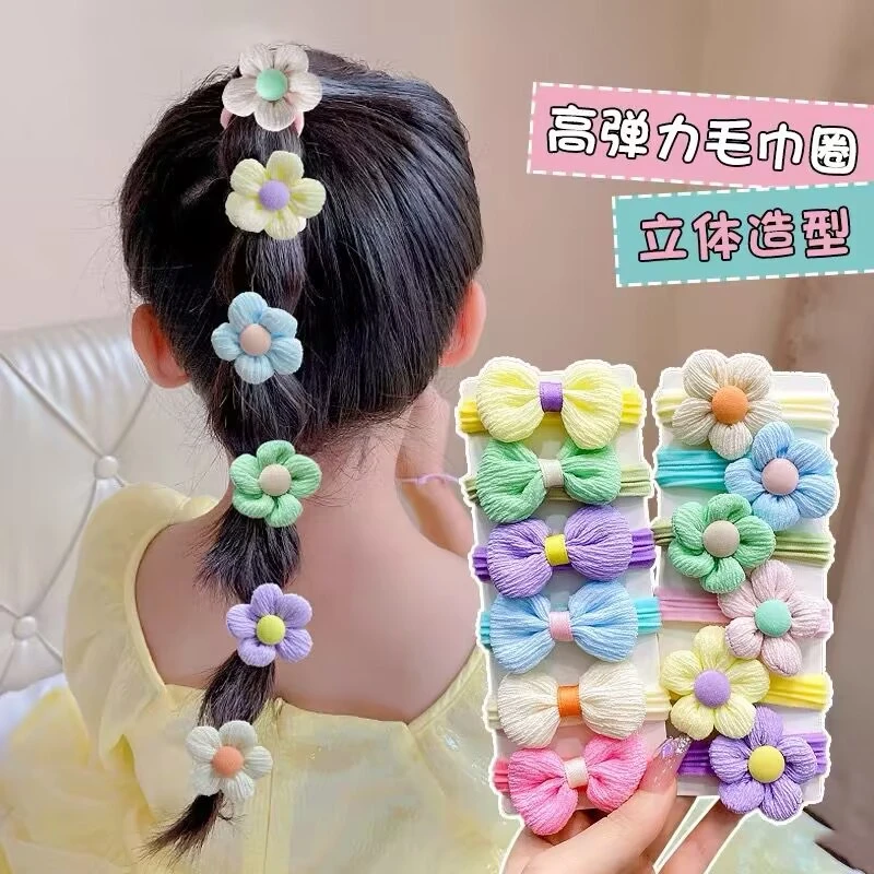 银迈 女童糖果色蝴蝶结发圈