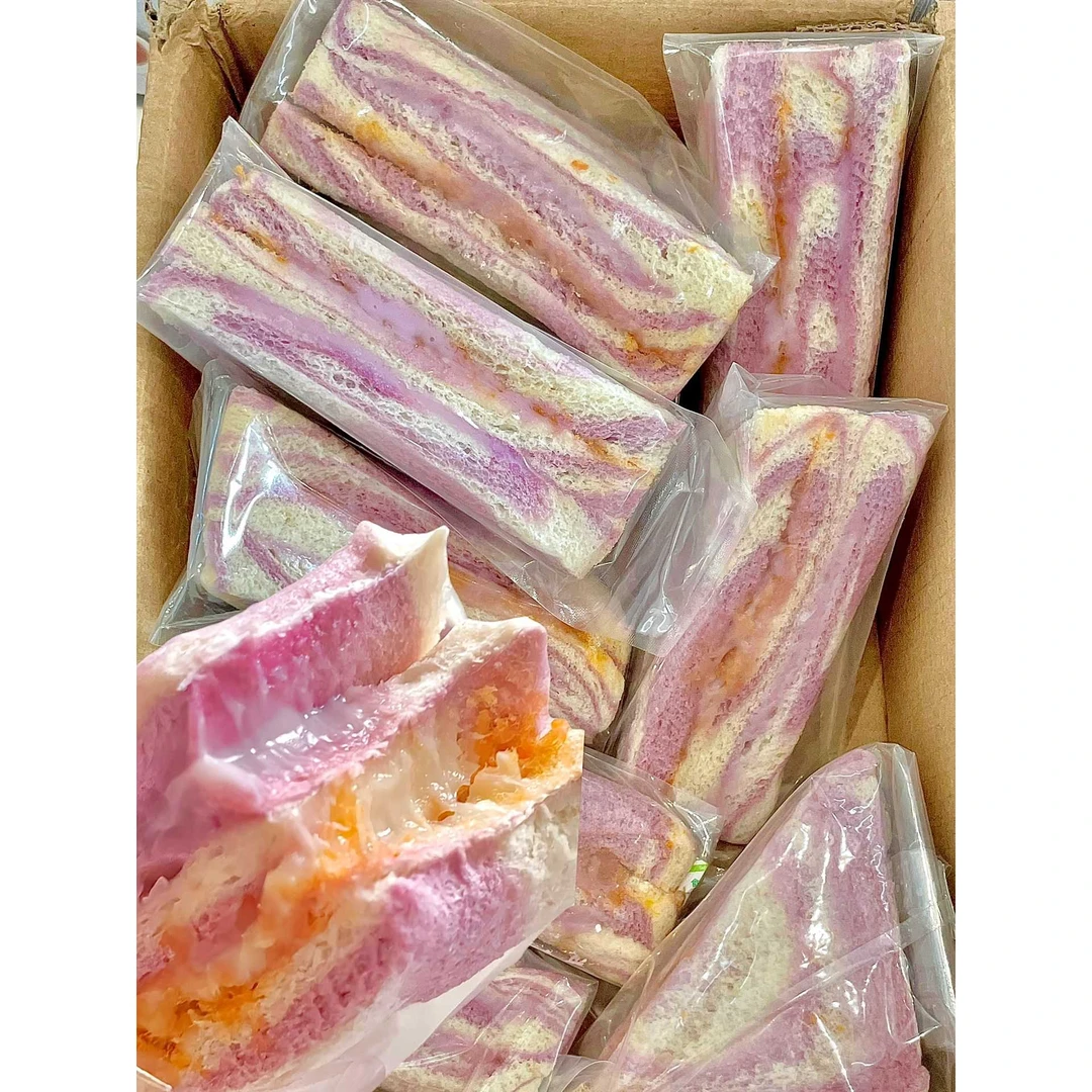 芋泥肉松四层网红即食三明治黑麦沙拉夹心吐司面包早八人早餐整箱