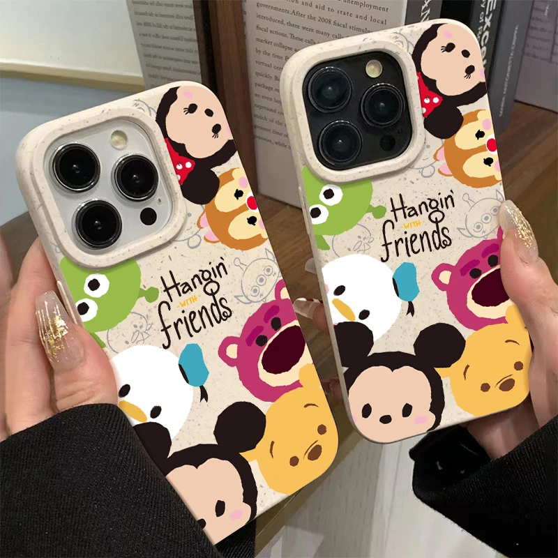 迪士尼新款iPhone苹果15/14/13小麦新款硅胶磨砂12/XS/XR软手机壳