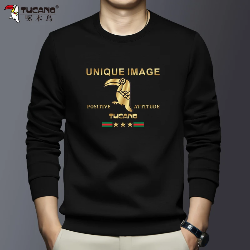 TUCANO/啄木鳥秋季新款商务百搭休闲男士卫衣薄款打底衫男ZM1035