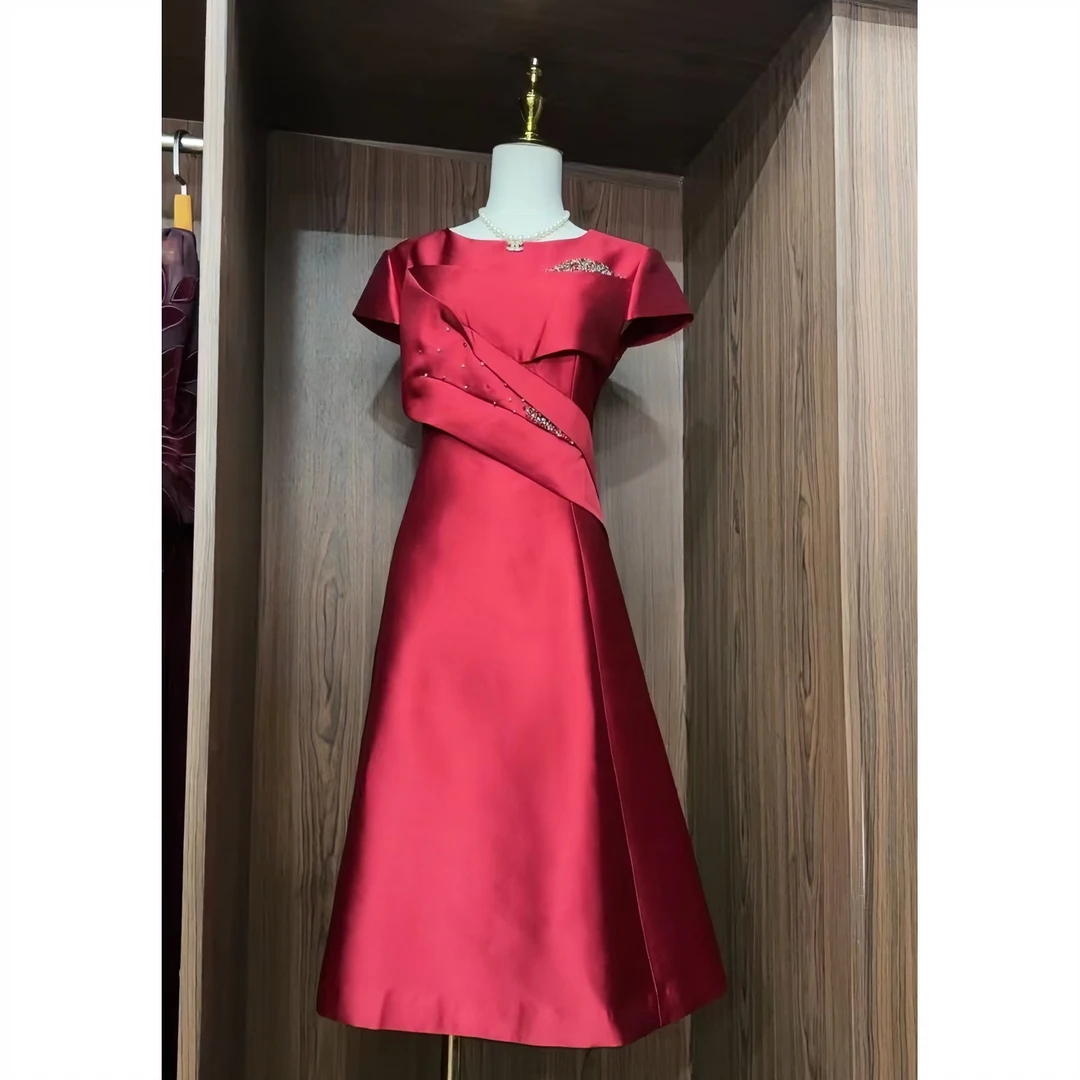 2161-10高端定制喜婆婆喜妈妈轻奢优雅婚礼礼服