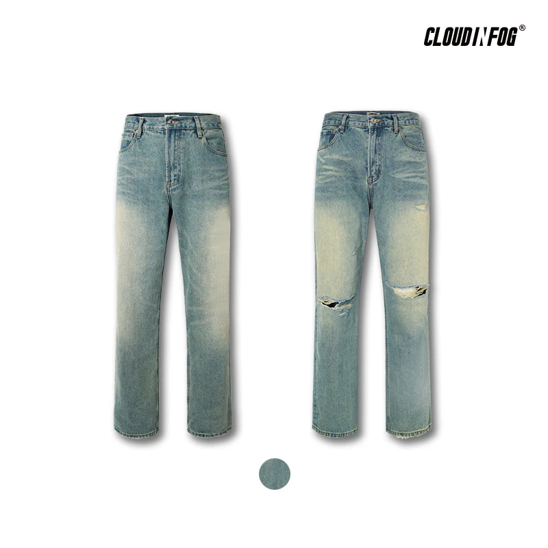 【CIF直筒牛仔裤】2023水洗直筒13盎司复古街头宽松高街美式休闲