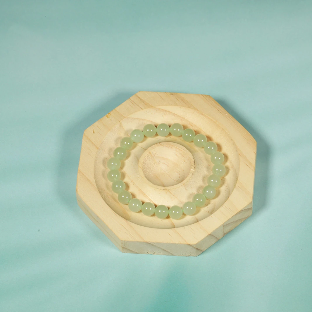 【若玉严选】浅晴手串8mm圆珠孙千同款晴水天然和田玉冰晴高透23颗