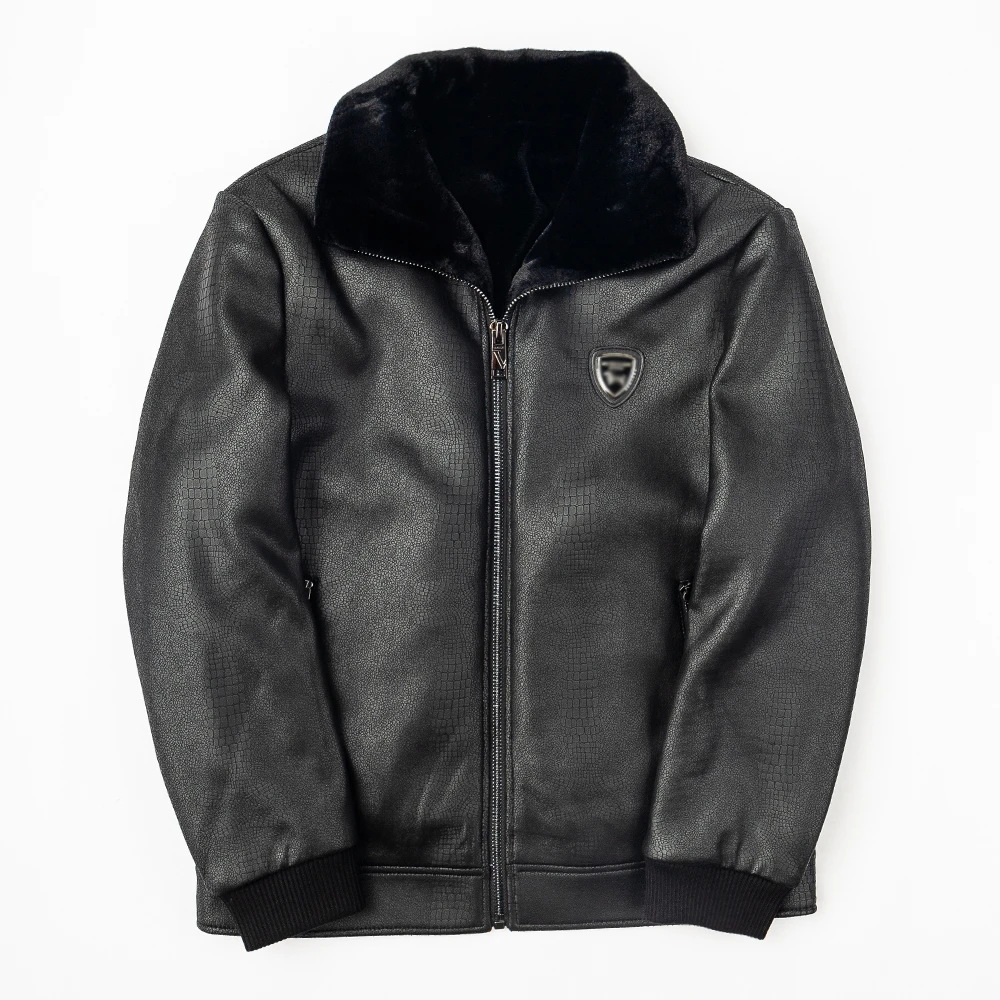 秋季新款麂皮绒男士休闲时尚皮衣夹克（8863）