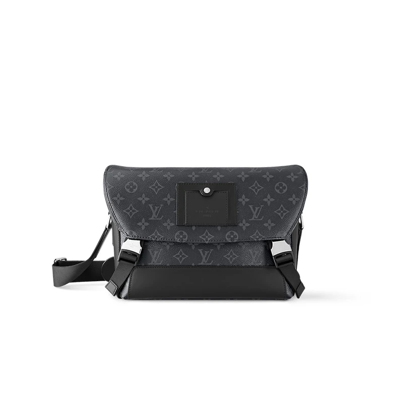 全新未使用 LouisVuitton/路易威登 黑花邮差包小号男款