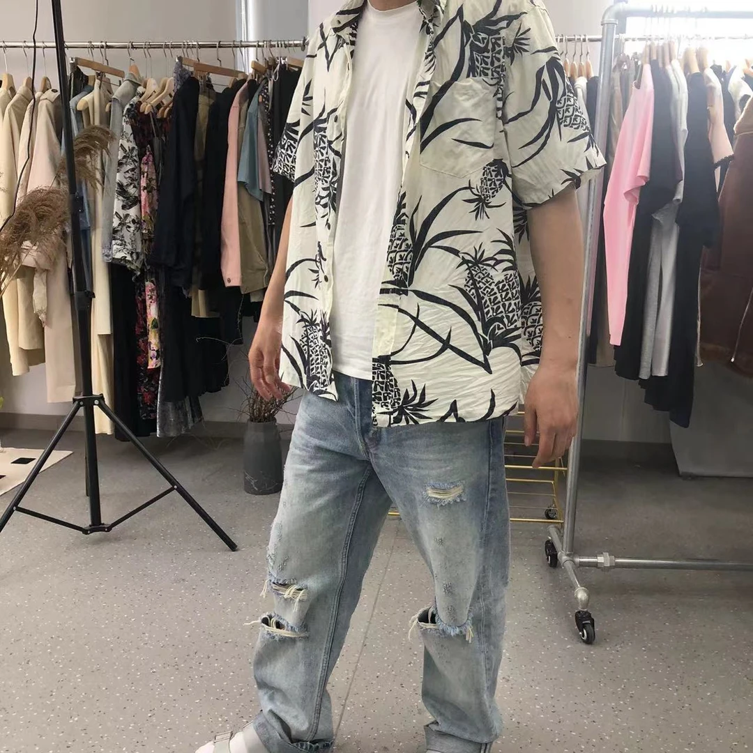 丁丁 孤6男女同款宽松衬衫休闲短袖衬衫