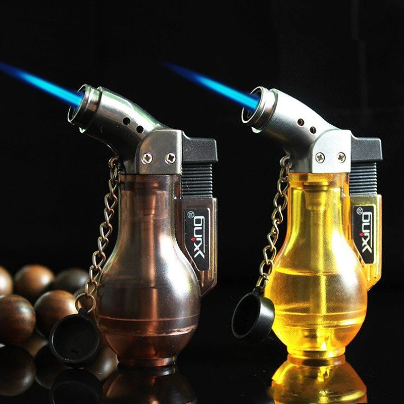 创意打火机防风充气直冲打火机可定调高温迷你型小焊枪喷枪打火机