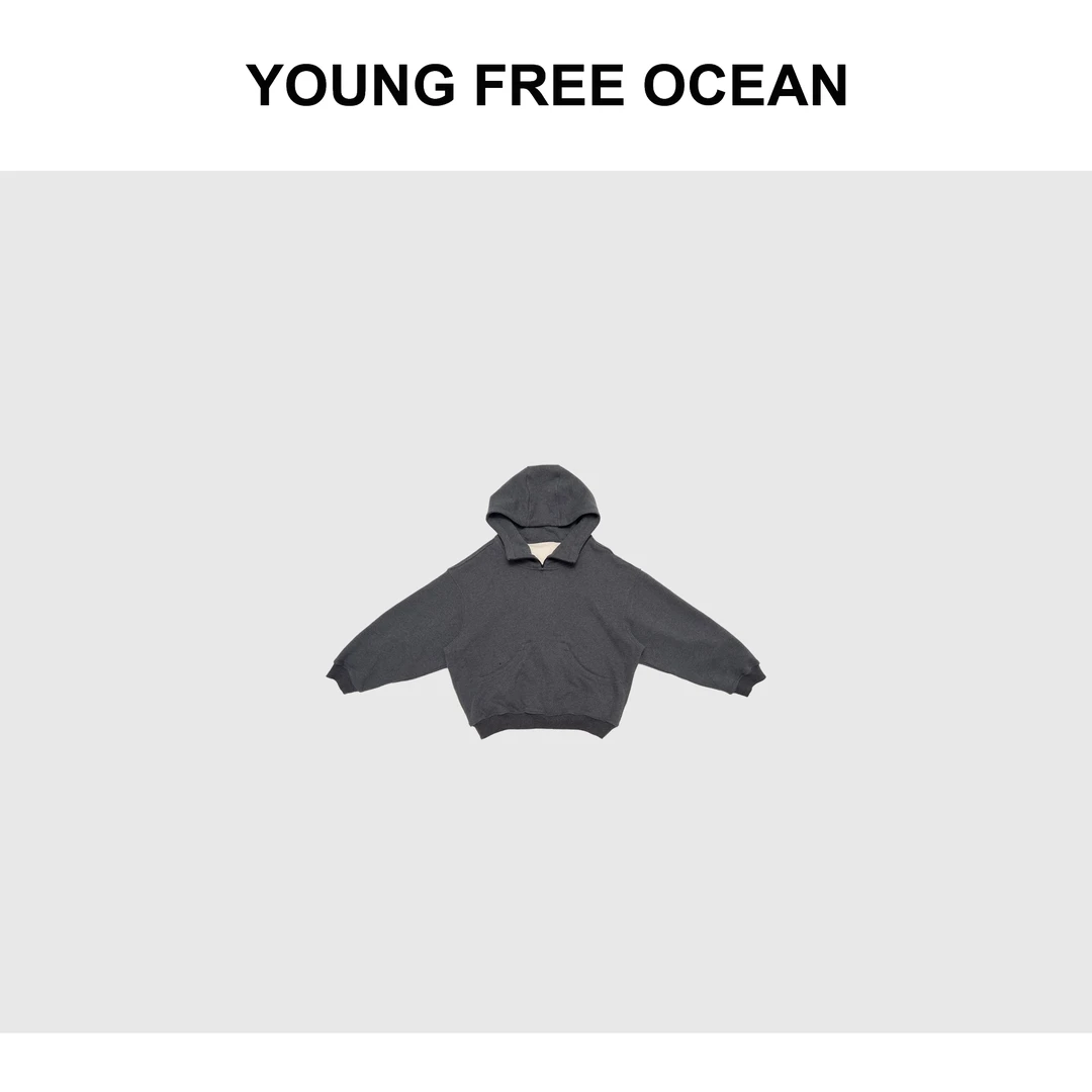 YOUNG FREE OCEAN2024冬款 大帽子半拉链加绒卫衣71961