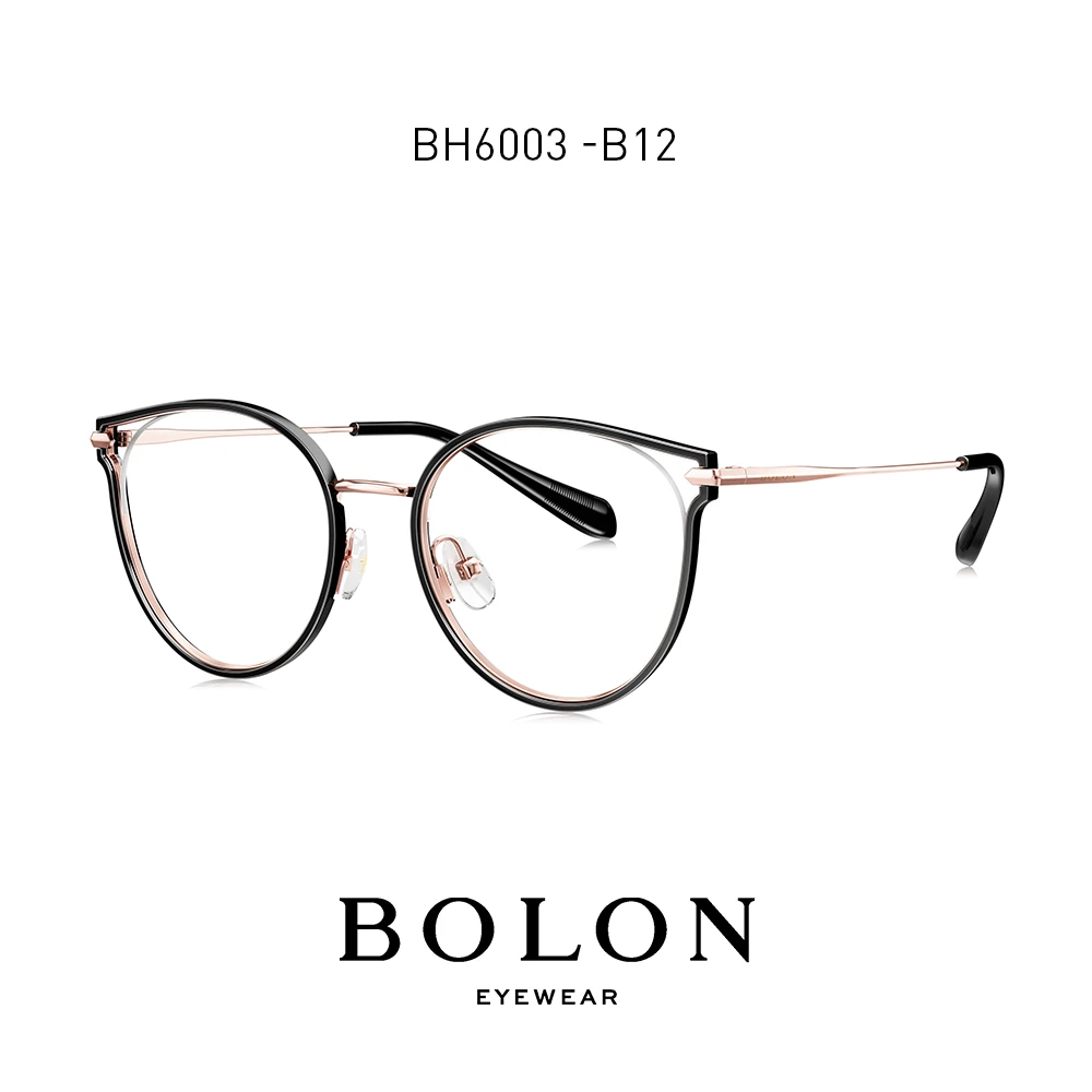 BOLON暴龙眼镜22新品近视光学镜框β钛猫眼型近视镜架女款BH6003