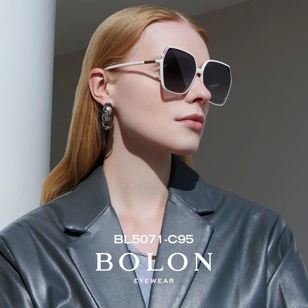 BOLON 暴龙偏光墨镜女款偏光镜太阳镜方框BL5071时尚百搭太阳镜架