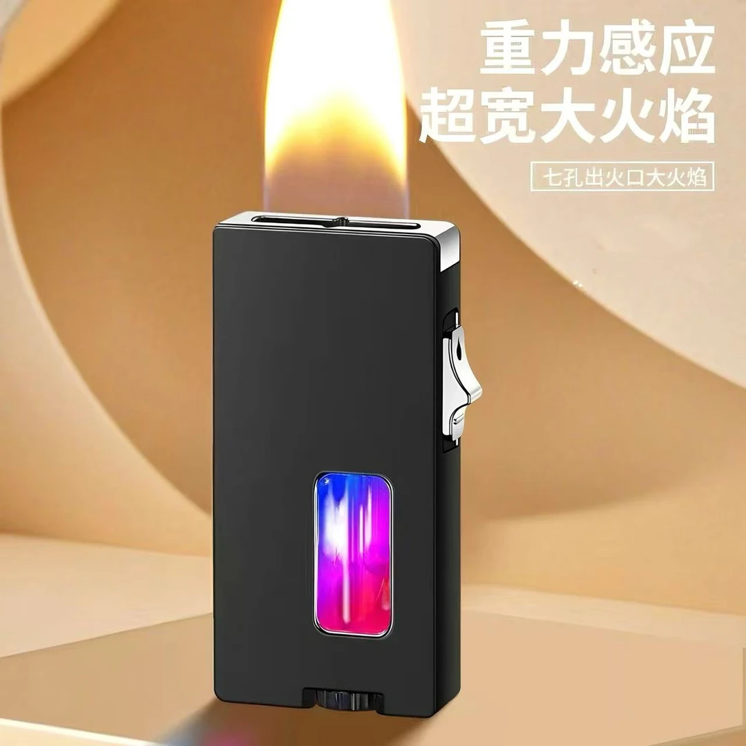 新款高档点火火摇一摇重力感应充气打火机个性创意定制送男友礼物