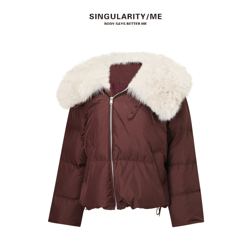 【SINGULARITY ME 】6662 狐狸毛翻领90新国标白鸭绒羽绒服