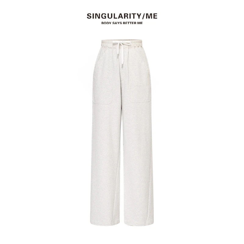 Singularity Me 1379 美式抽绳运动直筒阔腿裤垂感休闲长裤