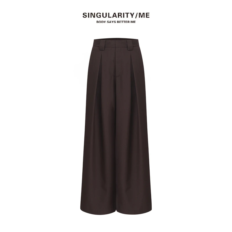 Singularity Me 8616-1【暮色山野】气质垂感中高腰阔腿西装裤