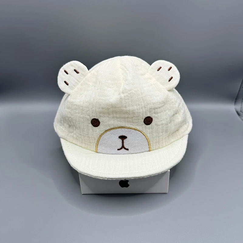 婴儿帽子春秋薄款鸭舌帽棉质新生儿胎帽可爱婴幼儿0一3月宝宝帽夏