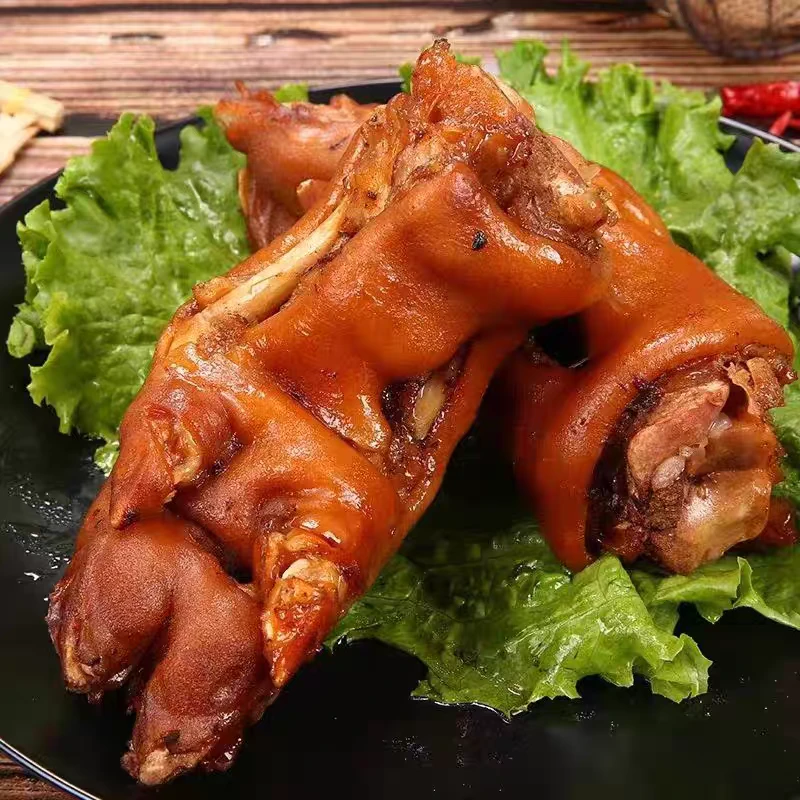 爆胶猪蹄五香酱卤味整只带筋大猪脚前蹄真空包装开袋即食加热软烂