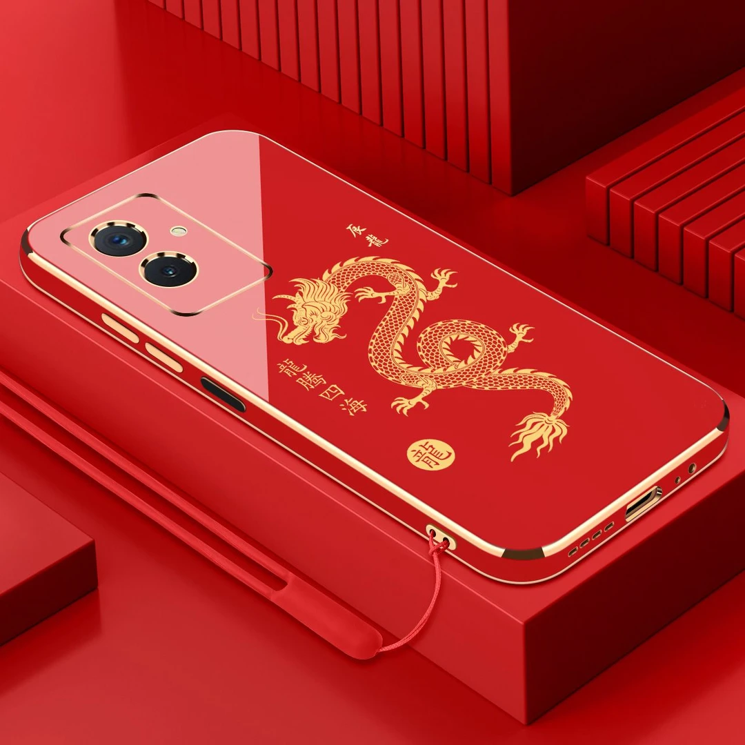 电镀龙腾四海适用vivoY33s壳龙年新款vivoy33e全包防摔创意保护套