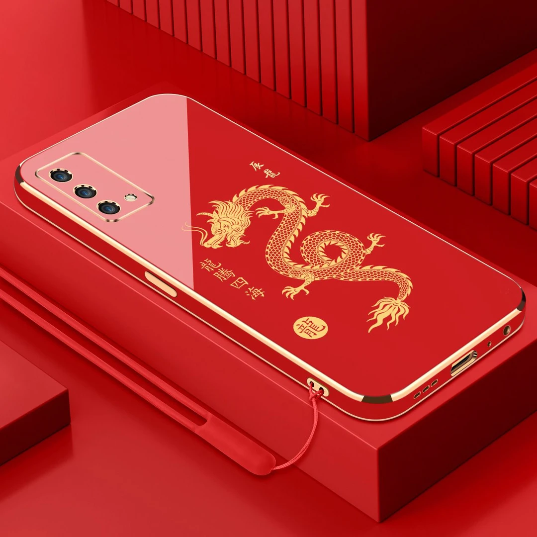 电镀龙腾四海适用OPPOK9壳龙年新款OPPOk9全包防摔高级保护套
