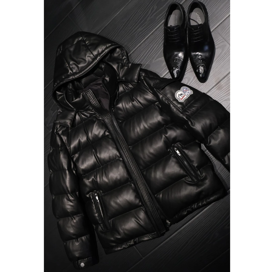 BUFNROEEY冬季男士新款100%羊皮白鹅绒羽绒服潮流加厚休闲外套