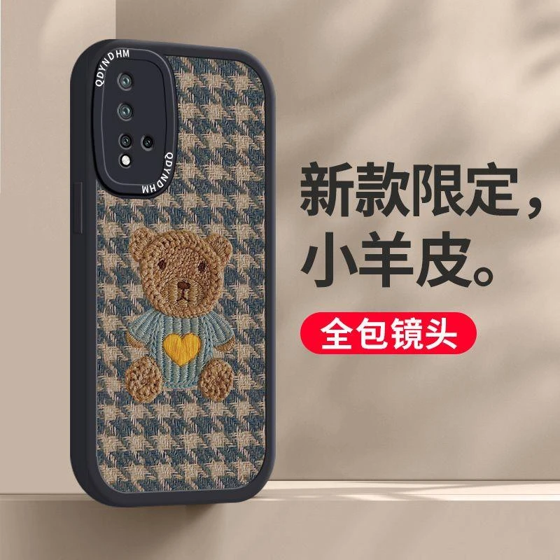 小羊皮毛衣熊华为nova5手机壳SEA-AL10卡通5Pro硅胶防摔软壳女士