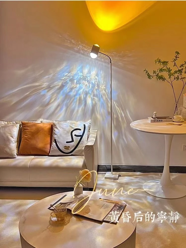 双头夕阳红日落灯创意简约客厅卧室小店直播间氛围提升日落破晓光