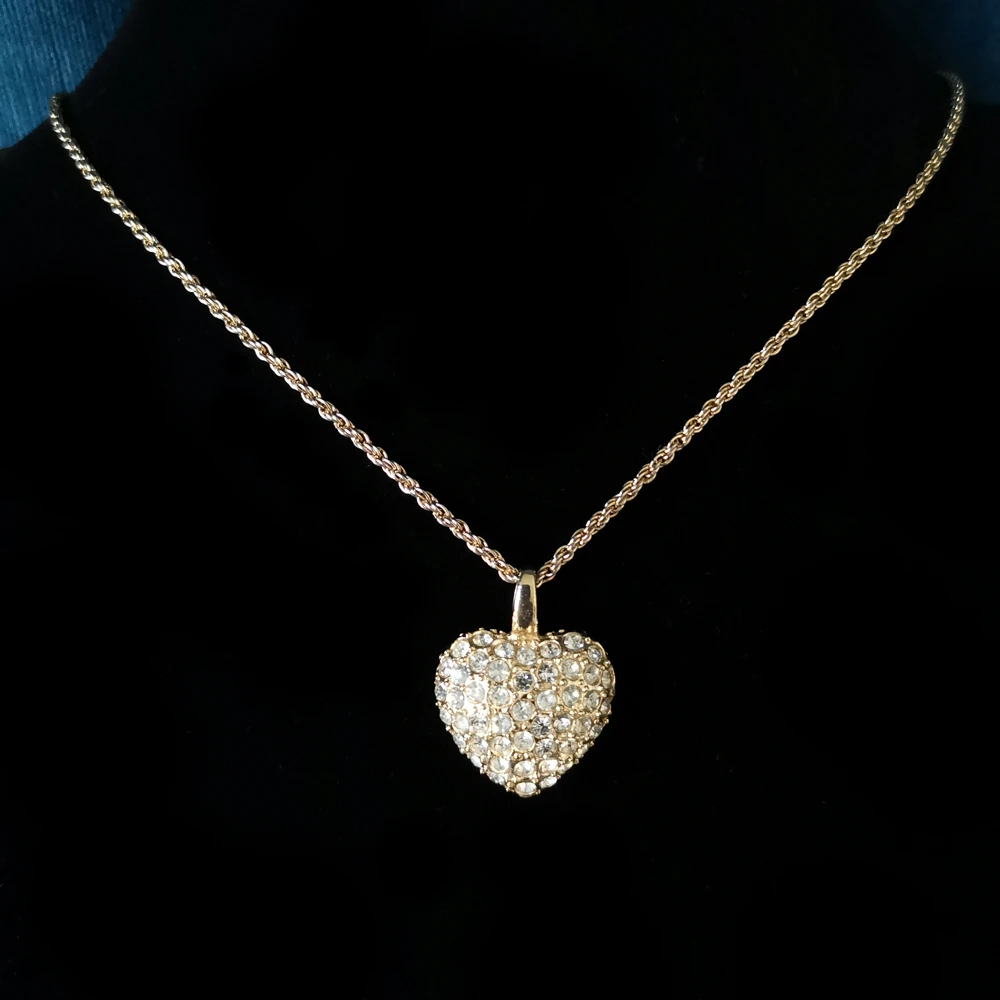 密镶桃心75cm项链[1408291-078]