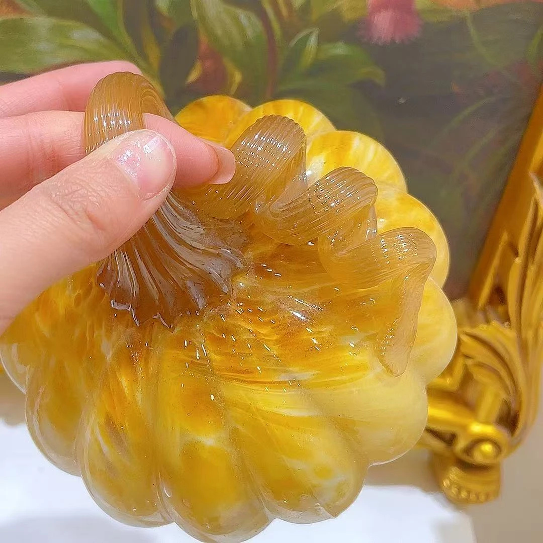 金色福气满堂琉璃南瓜摆件 微瑕