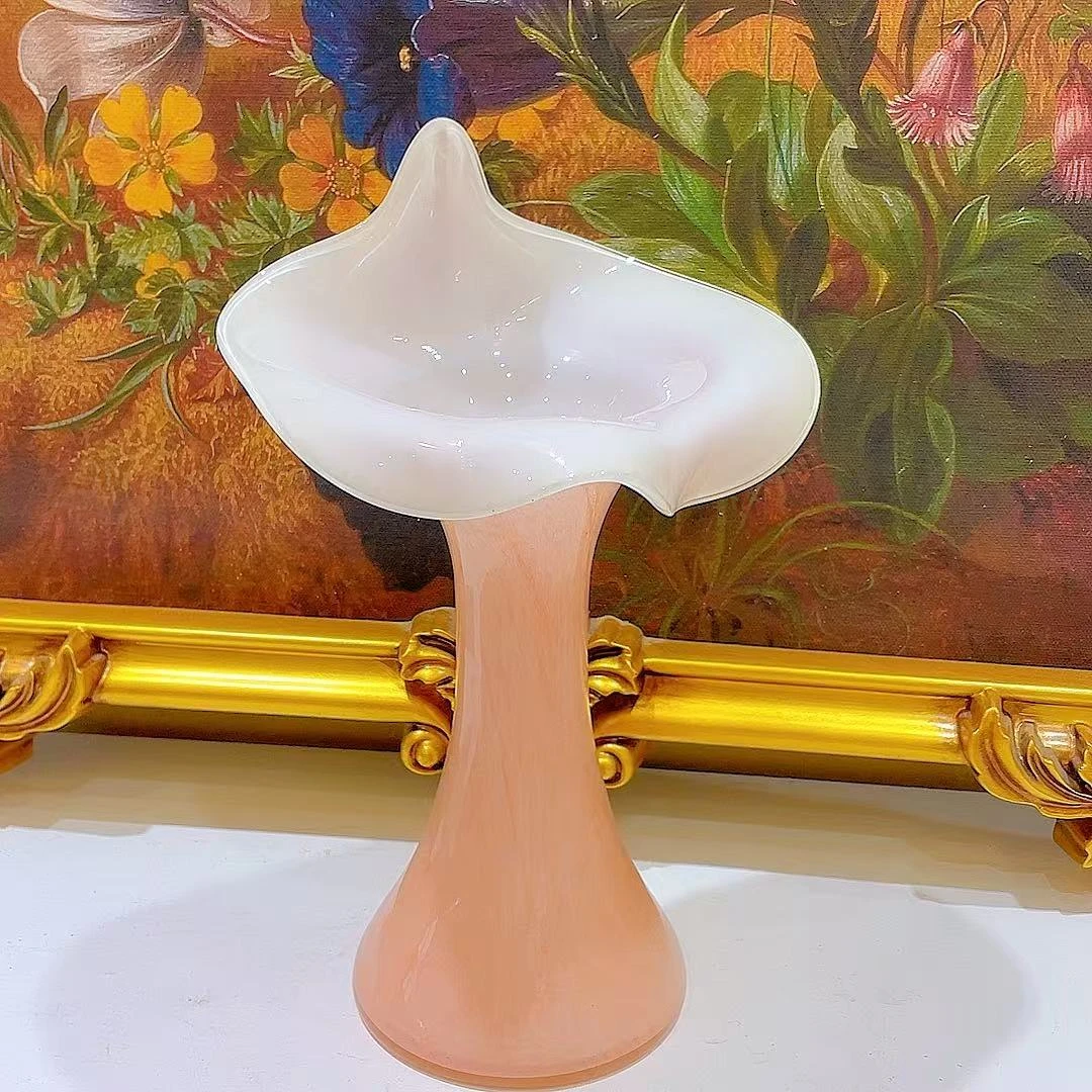 一帆风顺粉橘色细口花盆  马蹄连