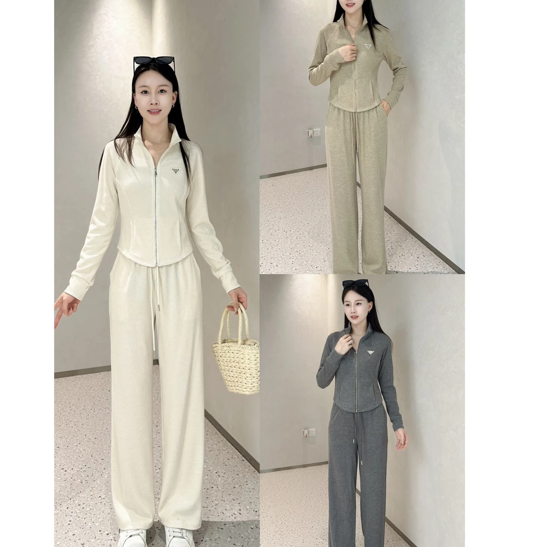 【梦述浮华】私定版 54001#秋季轻奢套装女时尚休闲外套+直筒裤女