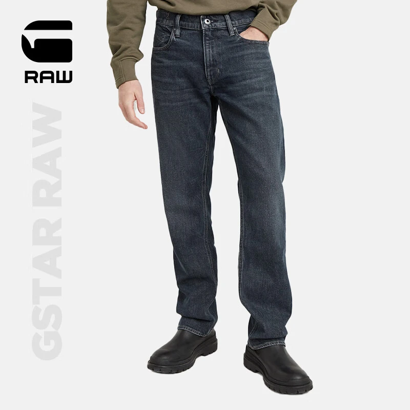 G-STAR RAW24秋冬新款Mosa直筒牛仔裤男12.7oz棉弹舒适美式潮流长