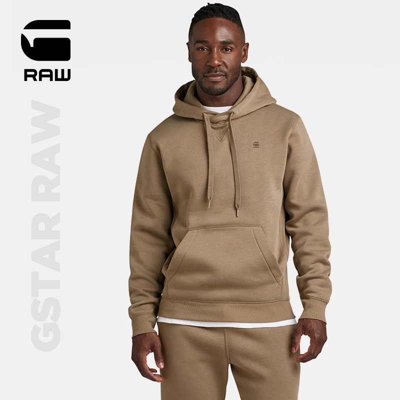 G-STAR RAW2023新款Premium Core男士连帽吸汗长袖薄绒卫衣D16121