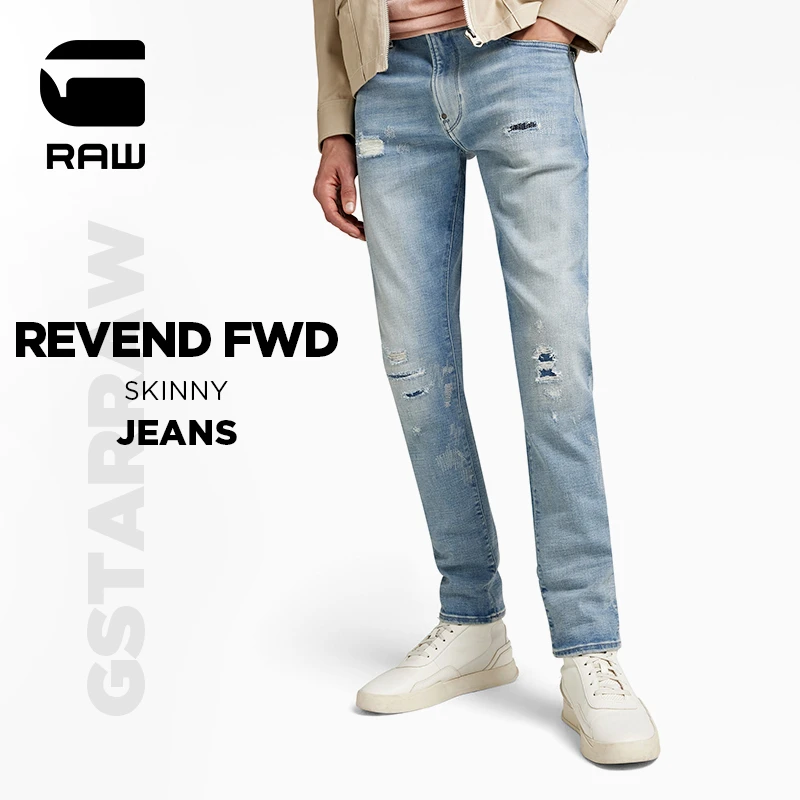 G-STAR RAW2023夏季Revend FWD弹力12.3盎司紧身牛仔裤男士D20071