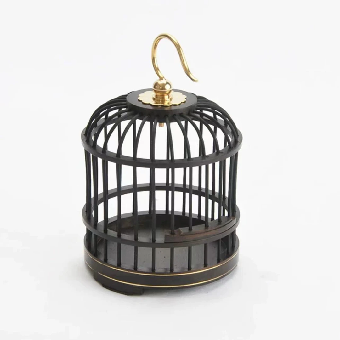 紫光檀10圆形蝈蝈笼鸣虫蟋蟀小型工艺品手工尺寸：10*10*15